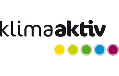 klimaa aktiv logo with five colored circles in yellow, light green, green, blue, and magenta