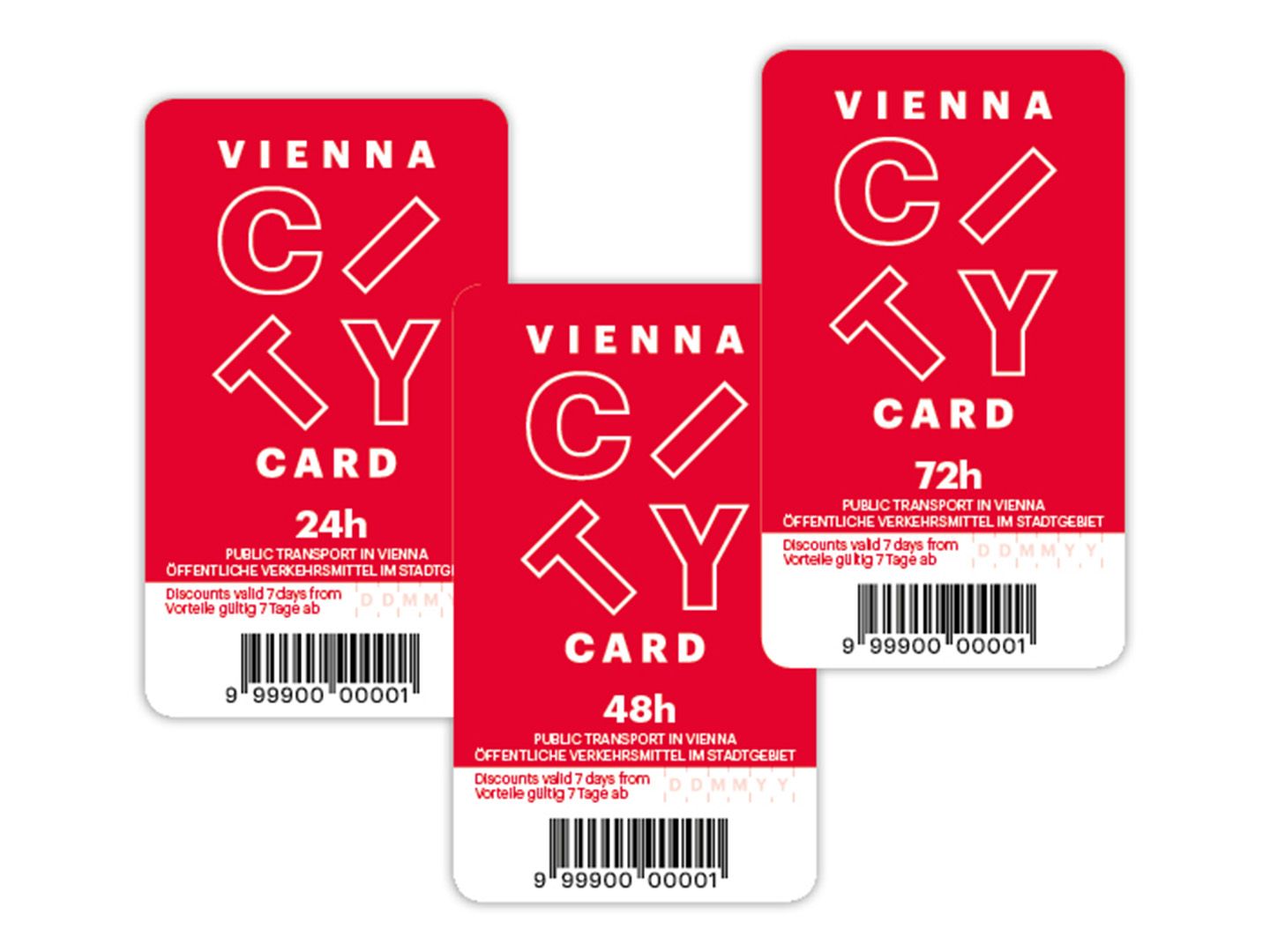 Vienna City Card für 24, 48 und 72 Stunden mit öffentlichem Nahverkehr in Wien.