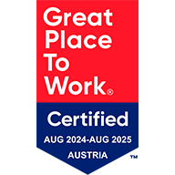 Great Place to Work Zertifikat, gültig August 2024 bis August 2025, Österreich