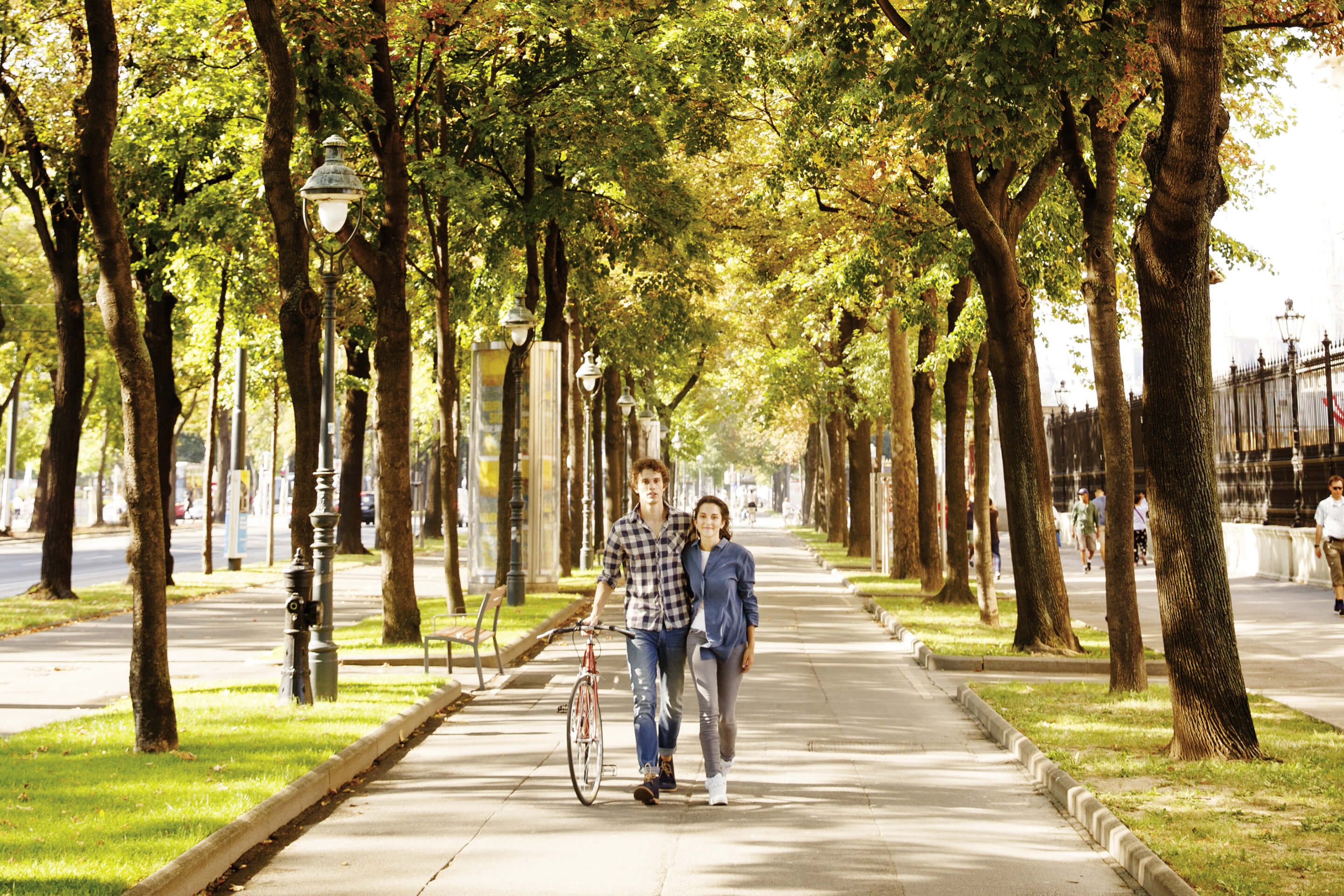 Foto: Radfahren Wien Innenstadt Paar