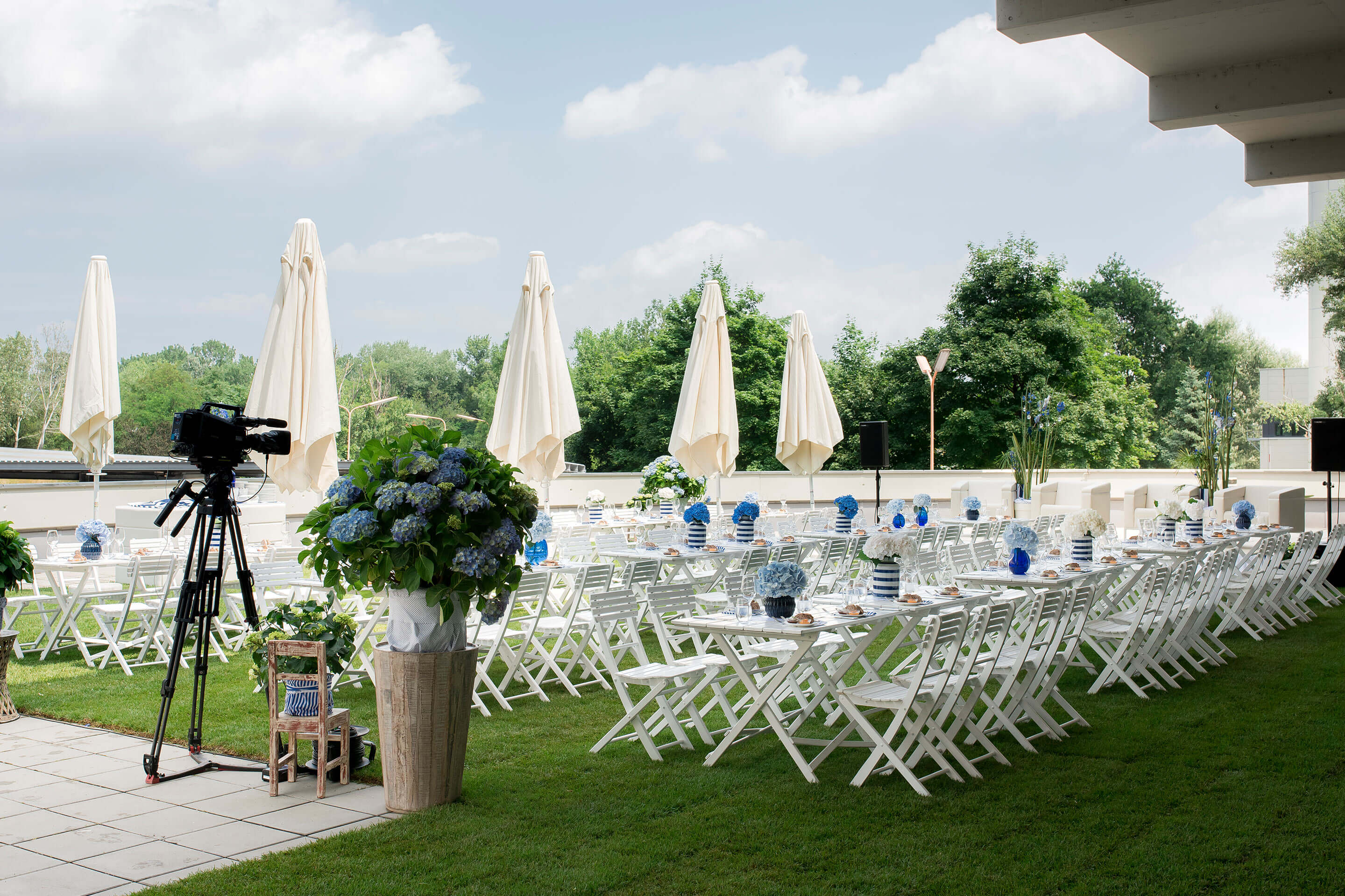 Foto: Eventsetting der Terrasse K auf Level -2 des Austria Center Vienna