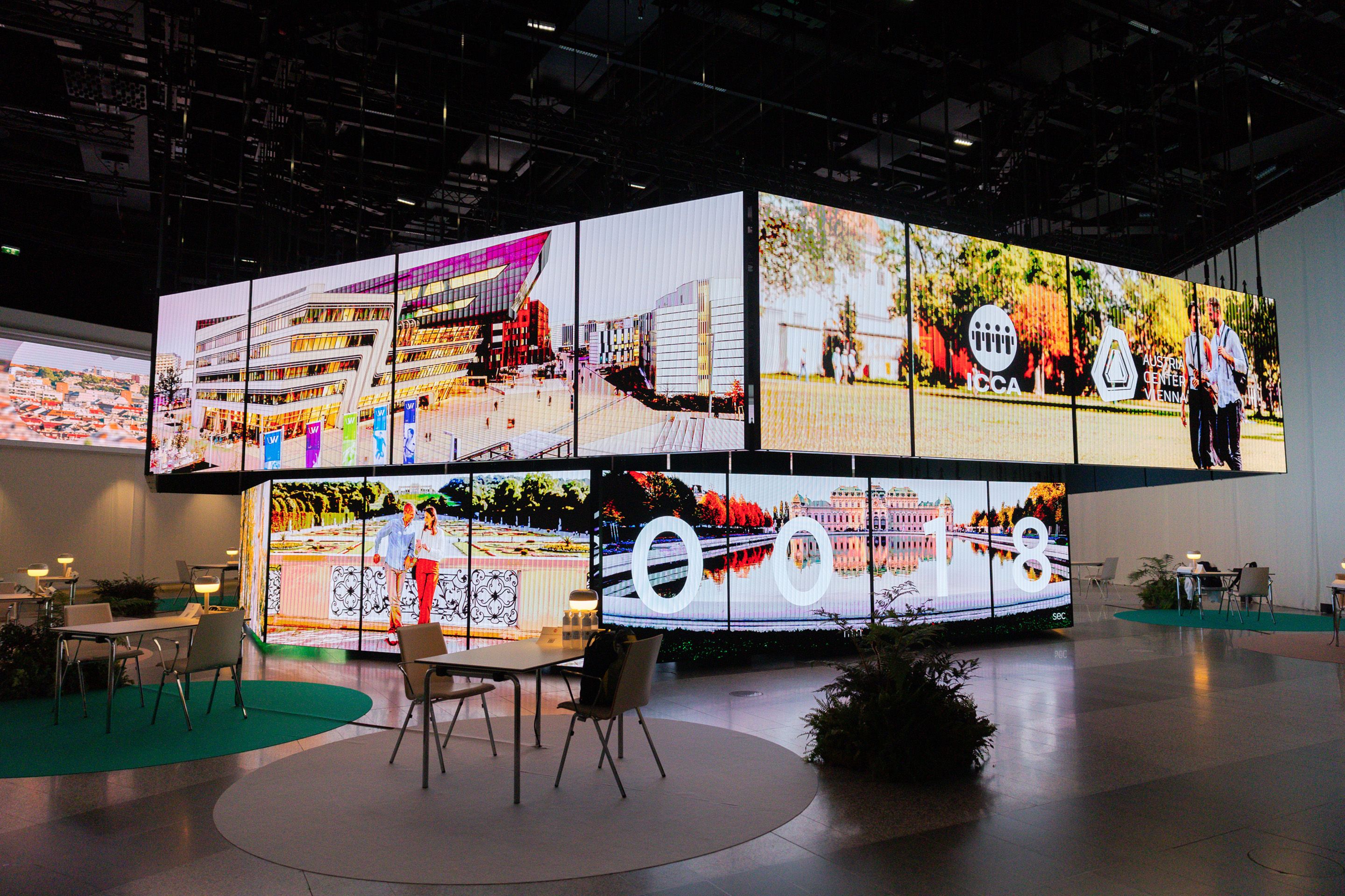 Die polySTAGE im Austria Center Vienna waehrend des ICCA Client Supplier European Venue Workshops 2024