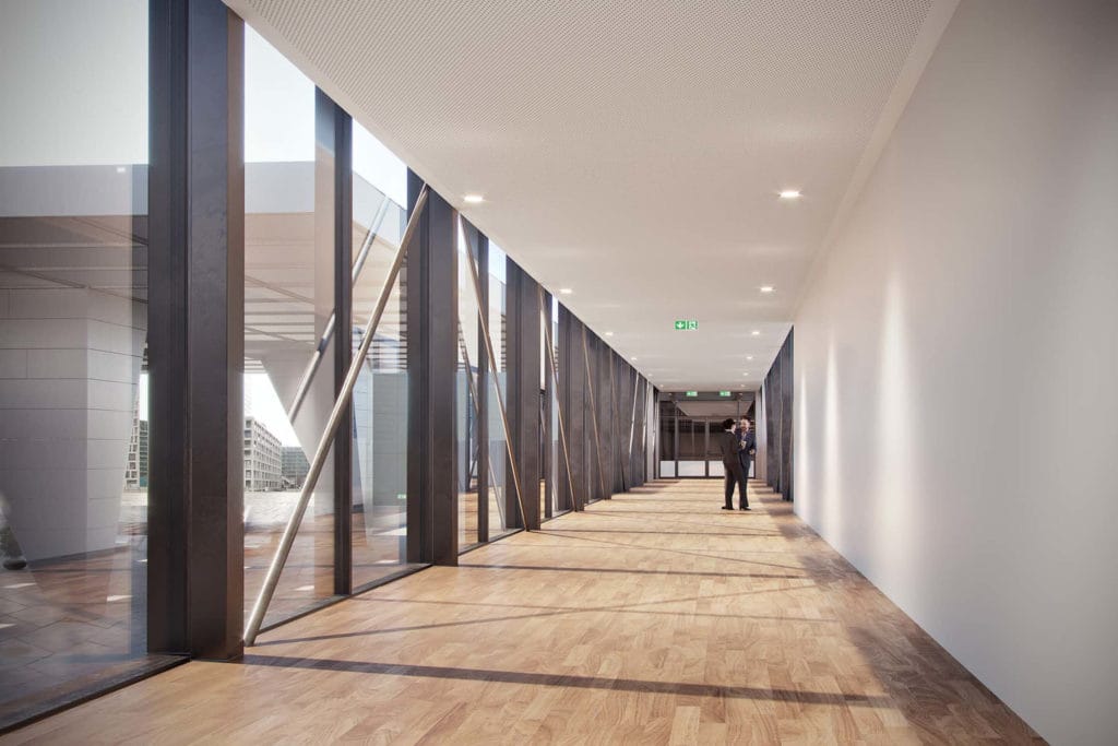 Skywalk Innenansicht des Austria Center Vienna